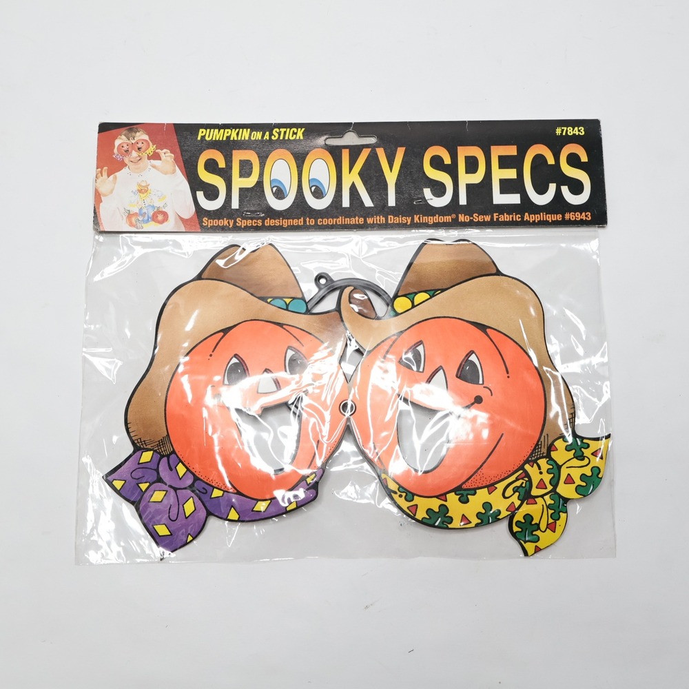 VTG New Daisy Kingdom Spooky Specs Pumpkin on a Stick‎ Halloween Glasses Silly